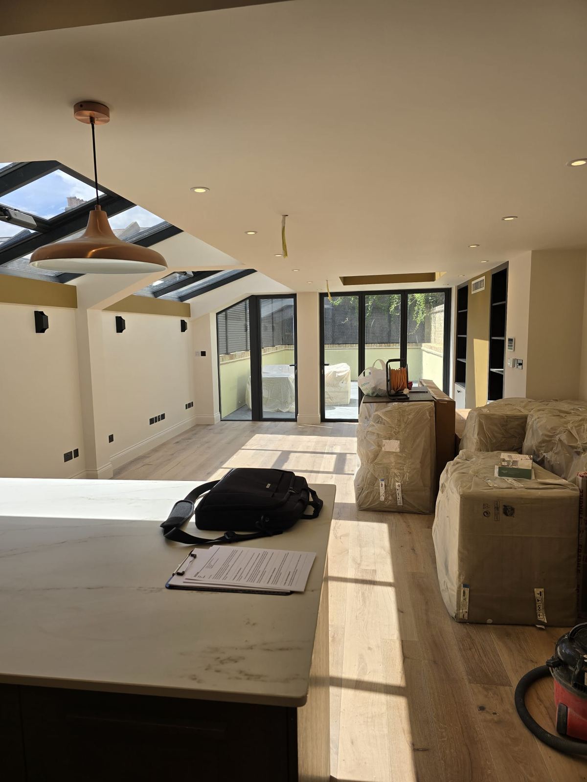 Open plan extension with island